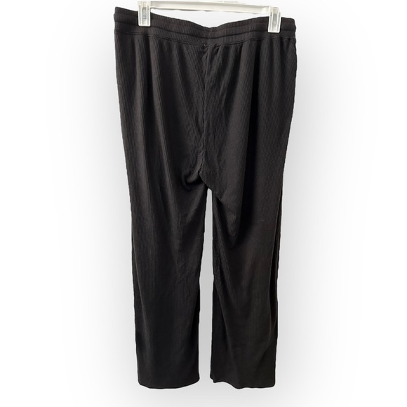 Faherty Black Legend Ribbed Roscoe Wide Leg Pants XXL - Picture 7 of 12